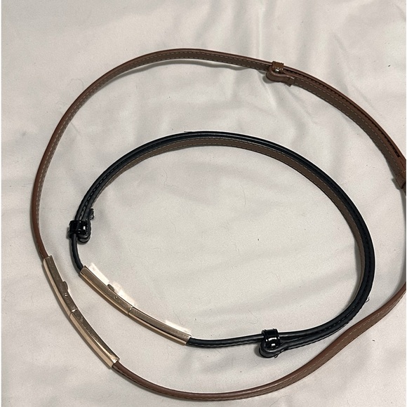 Tan & Black Adjustable belts w Gold Detailing - Picture 3 of 3